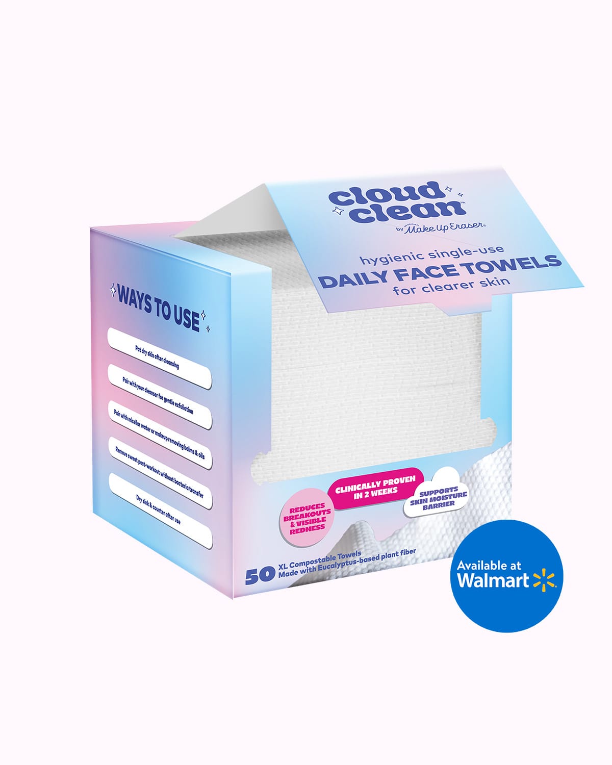 Cloud Clean Daily Face Towels 50ct