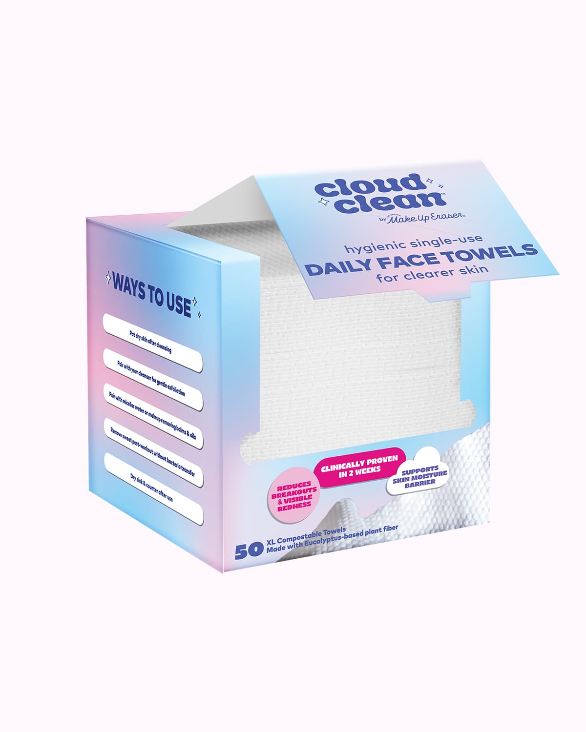Cloud Clean Daily Face Towels 50ct