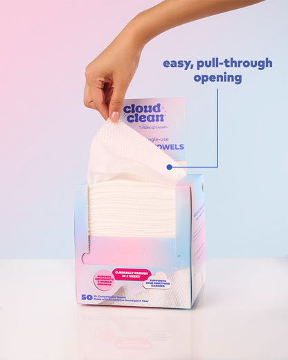 Cloud Clean Daily Face Towels 50ct
