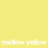 Yellow background with white text that reads "mellow yellow".